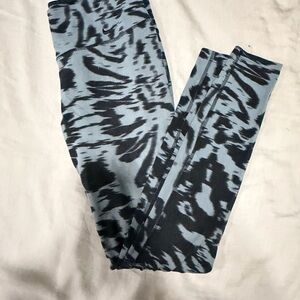 Nike Black and Gray Leggings Medium